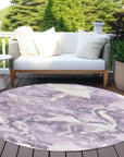 LOOMLAN Rugs Ferren Purple Washable Indoor-Outdoor Rug