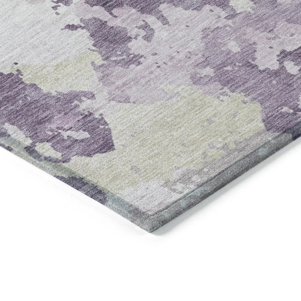 LOOMLAN Rugs Ferren Purple Washable Indoor-Outdoor Rug
