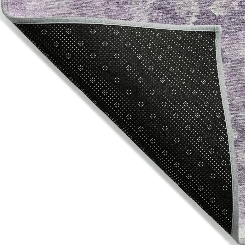 LOOMLAN Rugs Ferren Purple Washable Indoor-Outdoor Rug