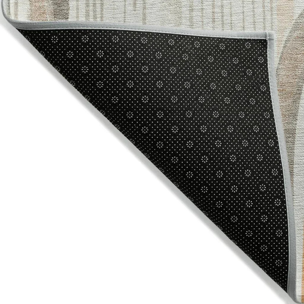 LOOMLAN Rugs Feylinne Ivory Washable Indoor-Outdoor Rug