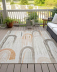 LOOMLAN Rugs Feylinne Ivory Washable Indoor-Outdoor Rug