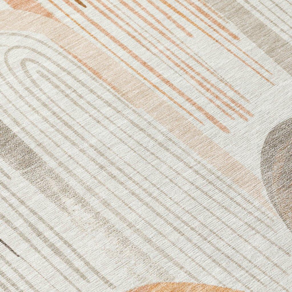 LOOMLAN Rugs Feylinne Ivory Washable Indoor-Outdoor Rug