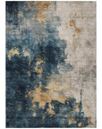 LOOMLAN Rugs Fibra Blue Washable Indoor-Outdoor Rug