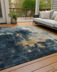 LOOMLAN Rugs Fibra Blue Washable Indoor-Outdoor Rug
