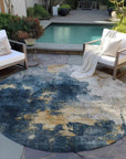 LOOMLAN Rugs Fibra Blue Washable Indoor-Outdoor Rug