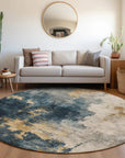 LOOMLAN Rugs Fibra Blue Washable Indoor-Outdoor Rug