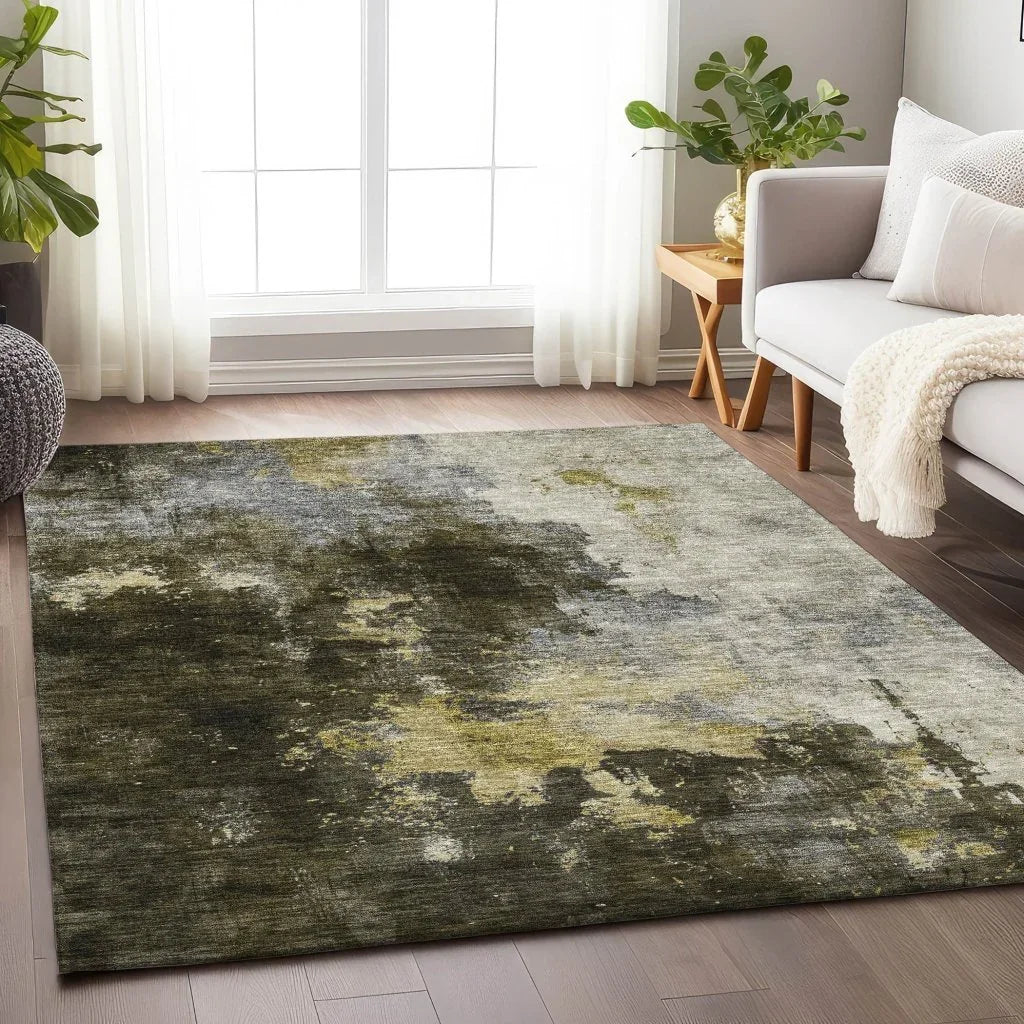 LOOMLAN Rugs Fibra Brown Washable Indoor-Outdoor Rug