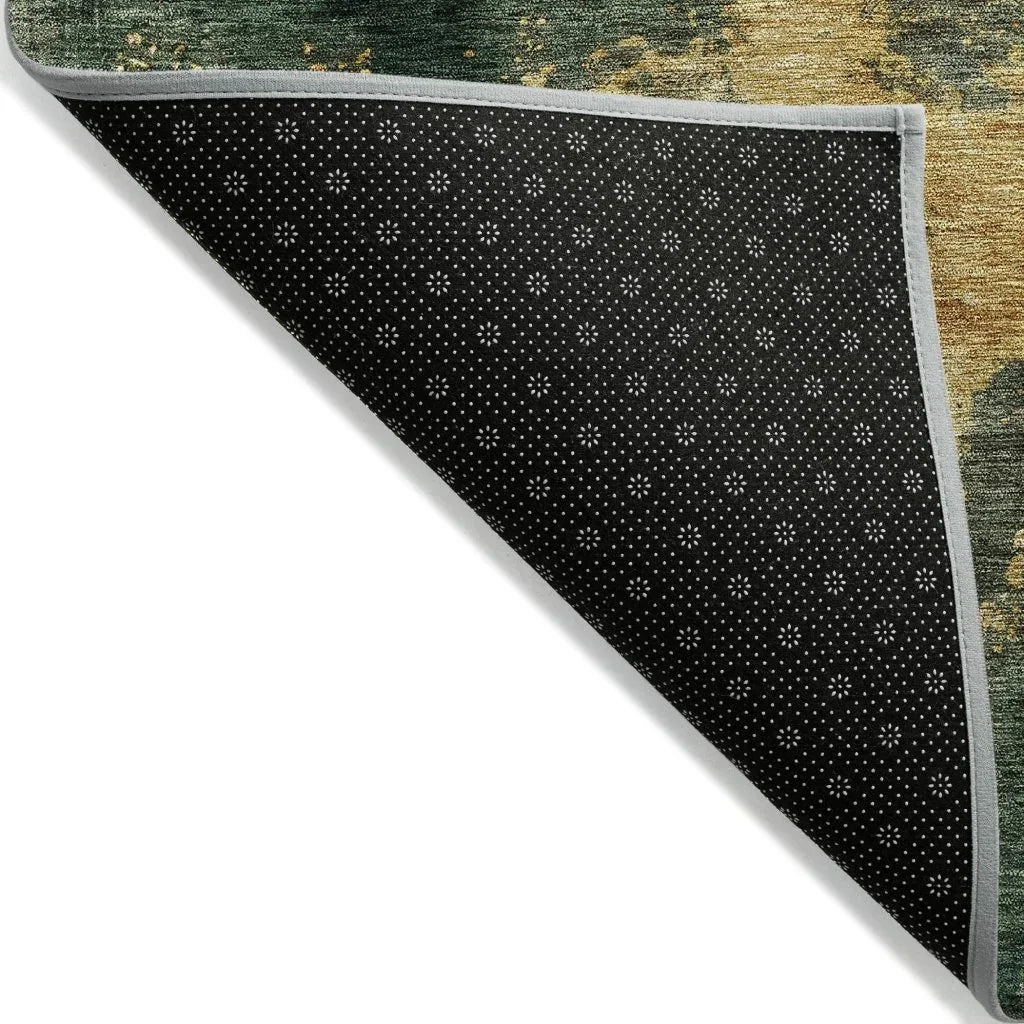 LOOMLAN Rugs Fibra Green Washable Indoor-Outdoor Rug