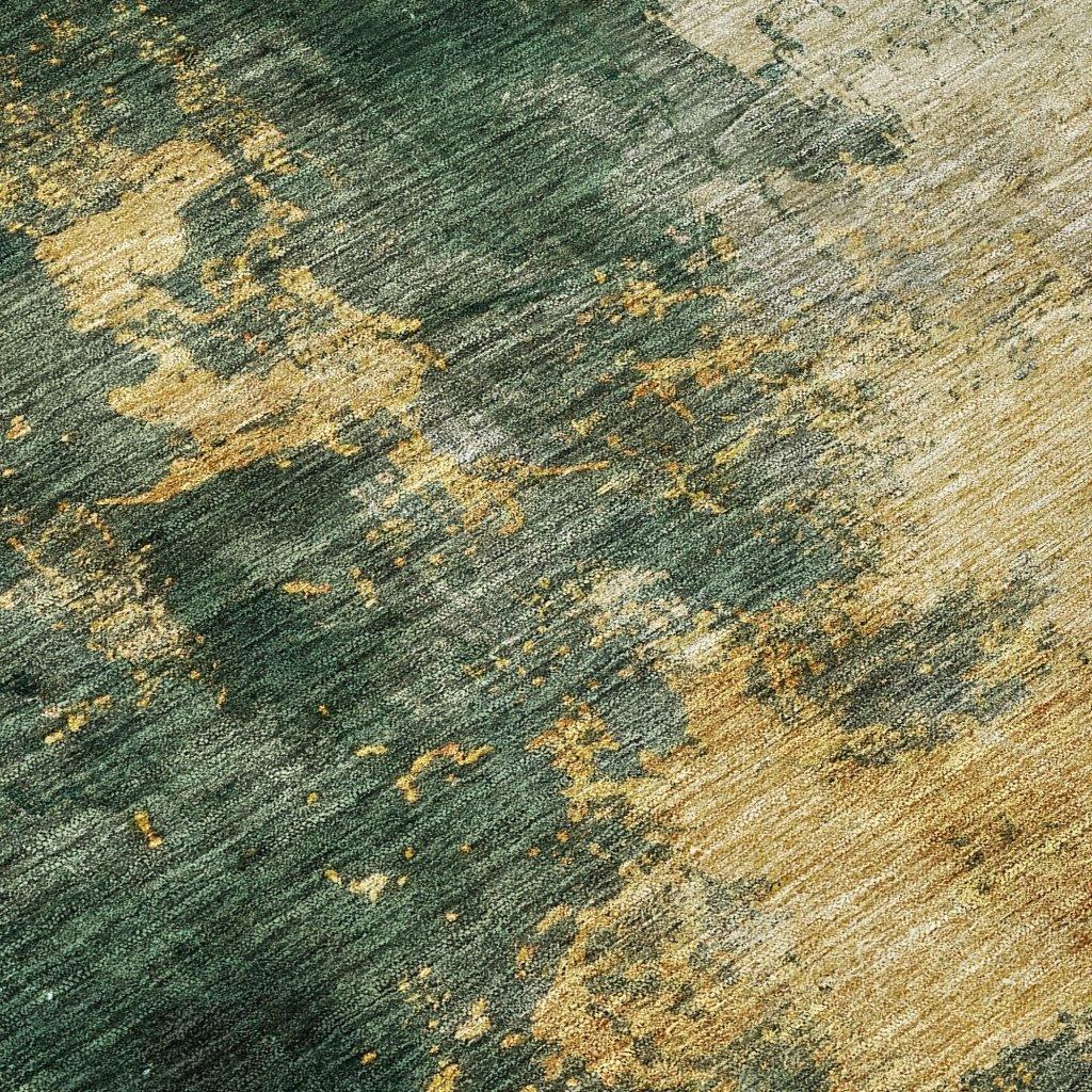 LOOMLAN Rugs Fibra Green Washable Indoor-Outdoor Rug
