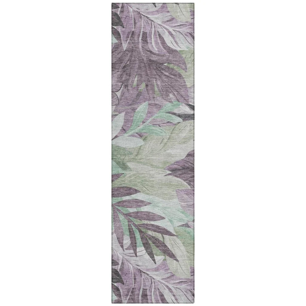 LOOMLAN Rugs Filone Purple Washable Indoor-Outdoor Rug