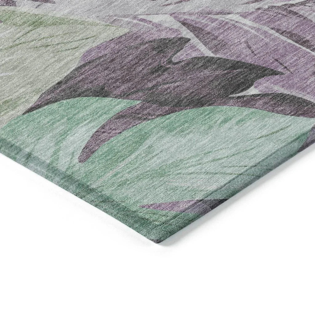 LOOMLAN Rugs Filone Purple Washable Indoor-Outdoor Rug