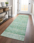 LOOMLAN Rugs Flamara Green Washable Indoor-Outdoor Rug