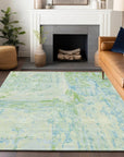 LOOMLAN Rugs Floraé Green Washable Indoor-Outdoor Rug
