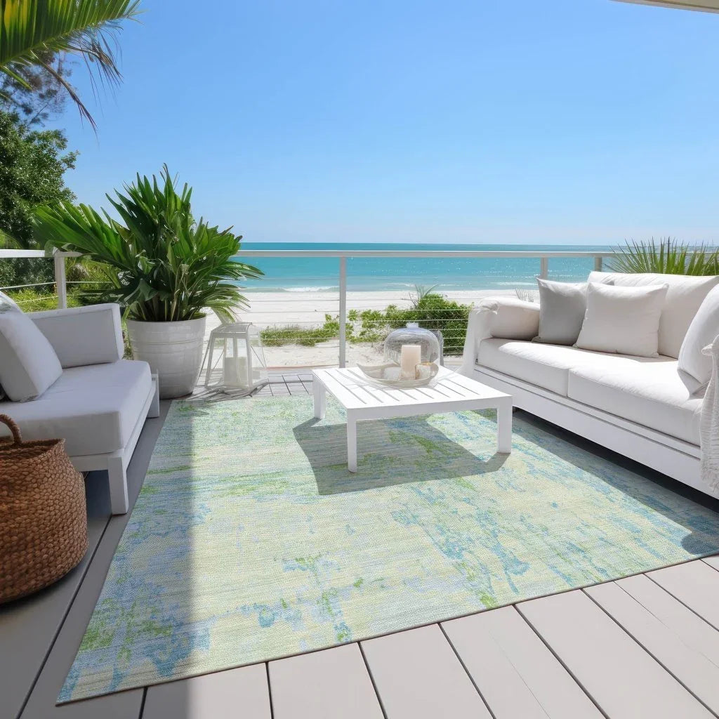LOOMLAN Rugs Floraé Green Washable Indoor-Outdoor Rug