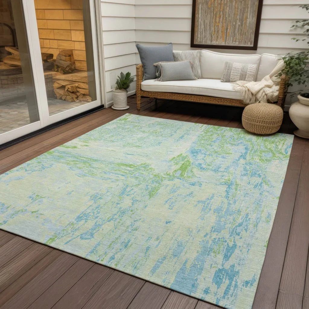 LOOMLAN Rugs Floraé Green Washable Indoor-Outdoor Rug
