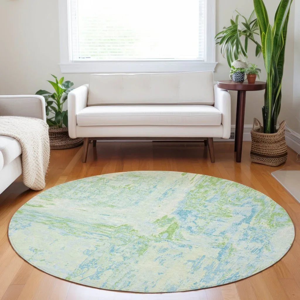 LOOMLAN Rugs Floraé Green Washable Indoor-Outdoor Rug