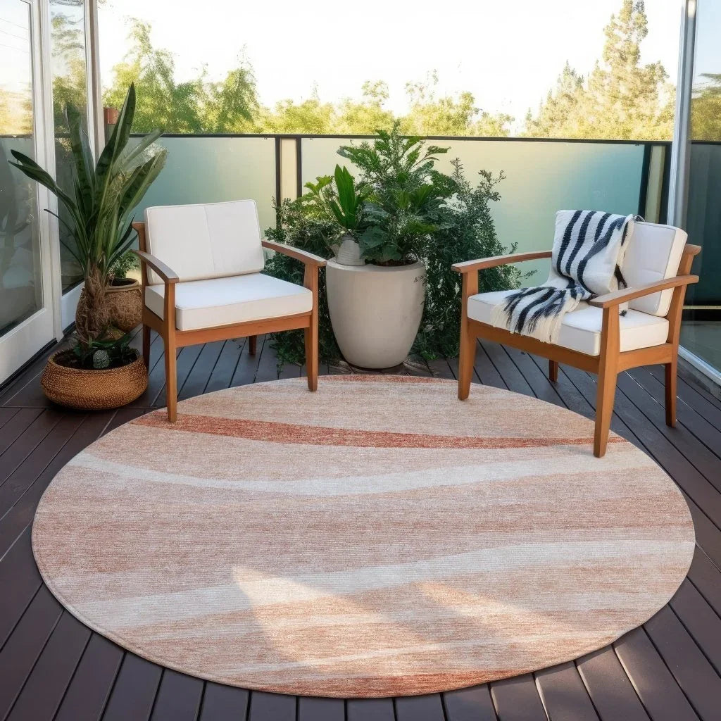LOOMLAN Rugs Florence Orange Washable Indoor-Outdoor Rug