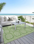 LOOMLAN Rugs Flutira Green Washable Indoor-Outdoor Rug