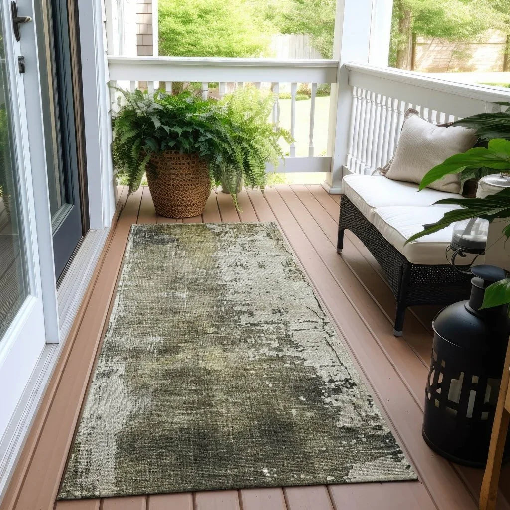 LOOMLAN Rugs Fyerra Gray Washable Indoor-Outdoor Rug