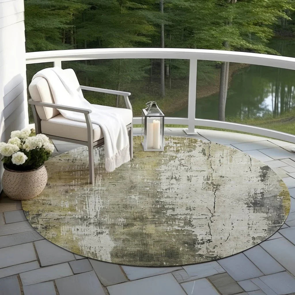 LOOMLAN Rugs Fyerra Gray Washable Indoor-Outdoor Rug