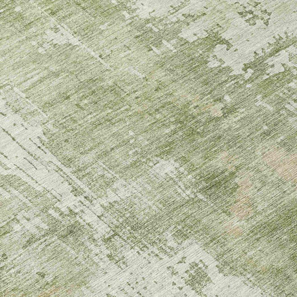 LOOMLAN Rugs Fyerra Green Washable Indoor-Outdoor Rug