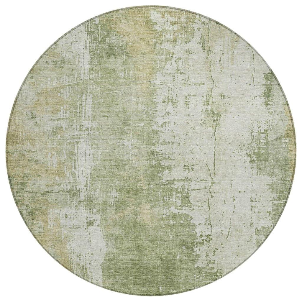LOOMLAN Rugs Fyerra Green Washable Indoor-Outdoor Rug