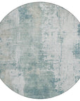LOOMLAN Rugs Fyerra Teal Washable Indoor-Outdoor Rug