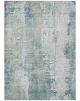 LOOMLAN Rugs Fyerra Teal Washable Indoor-Outdoor Rug