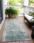 LOOMLAN Rugs Fyerra Teal Washable Indoor-Outdoor Rug