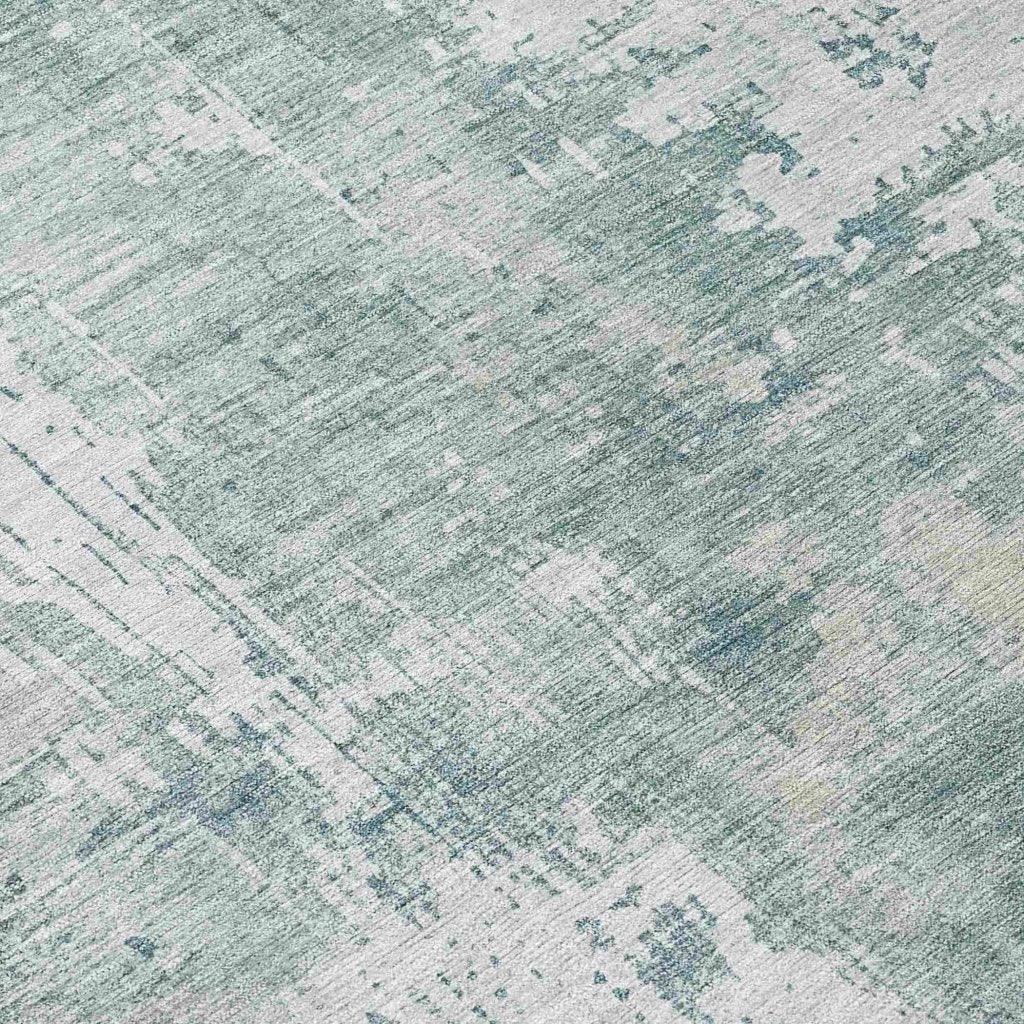 LOOMLAN Rugs Fyerra Teal Washable Indoor-Outdoor Rug