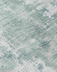 LOOMLAN Rugs Fyerra Teal Washable Indoor-Outdoor Rug