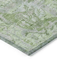LOOMLAN Rugs Geneva Green Washable Indoor-Outdoor Rug