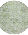 LOOMLAN Rugs Geneva Green Washable Indoor-Outdoor Rug