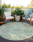 LOOMLAN Rugs Geneva Green Washable Indoor-Outdoor Rug