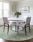 LOOMLAN Rugs Geneva Green Washable Indoor-Outdoor Rug