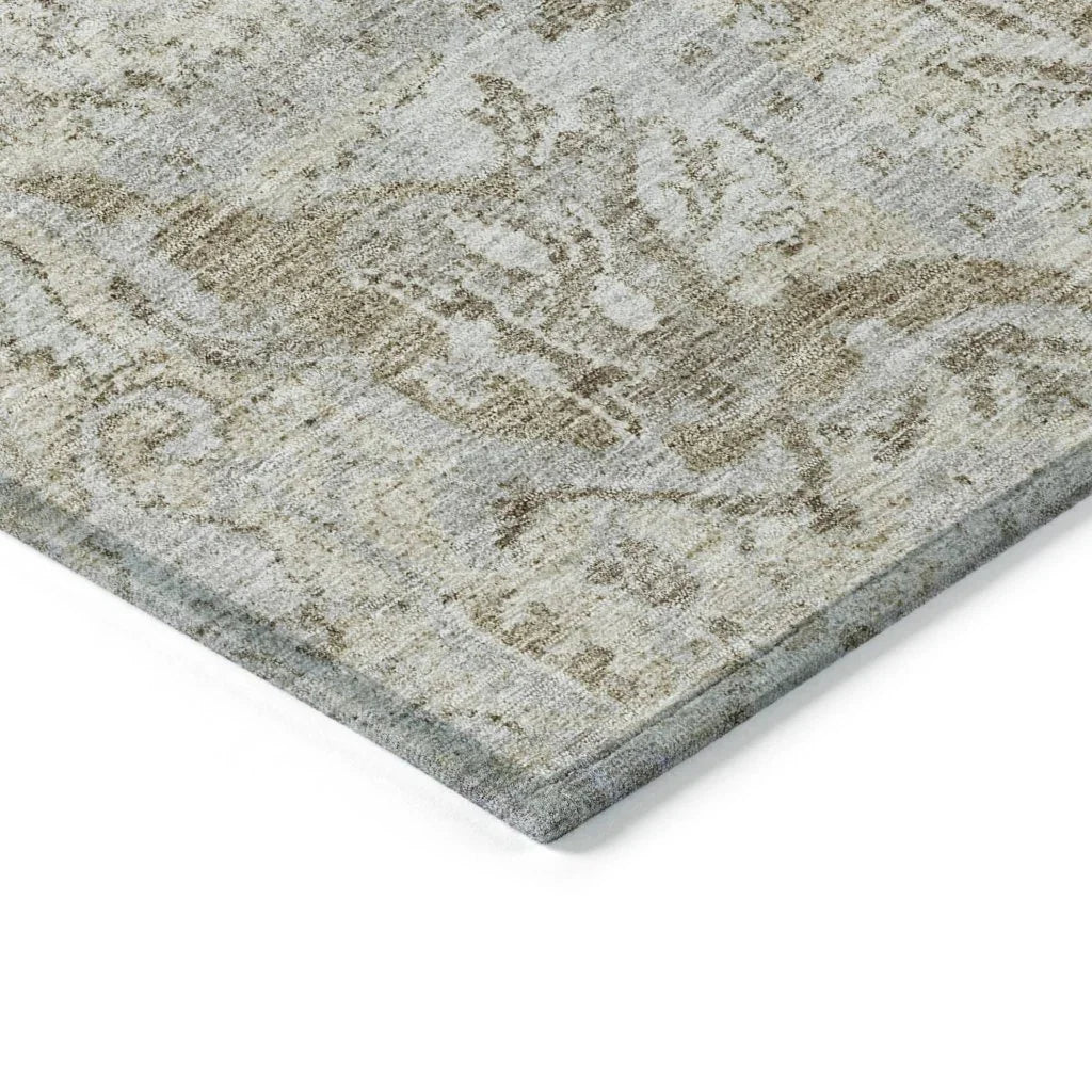 LOOMLAN Rugs Geneva Ivory Washable Indoor-Outdoor Rug
