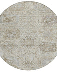 LOOMLAN Rugs Geneva Ivory Washable Indoor-Outdoor Rug
