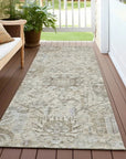 LOOMLAN Rugs Geneva Ivory Washable Indoor-Outdoor Rug