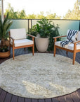 LOOMLAN Rugs Geneva Ivory Washable Indoor-Outdoor Rug