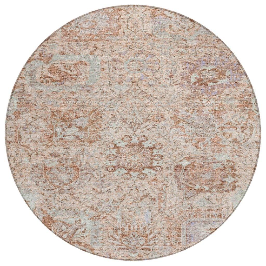 LOOMLAN Rugs Geneva Orange Washable Indoor-Outdoor Rug