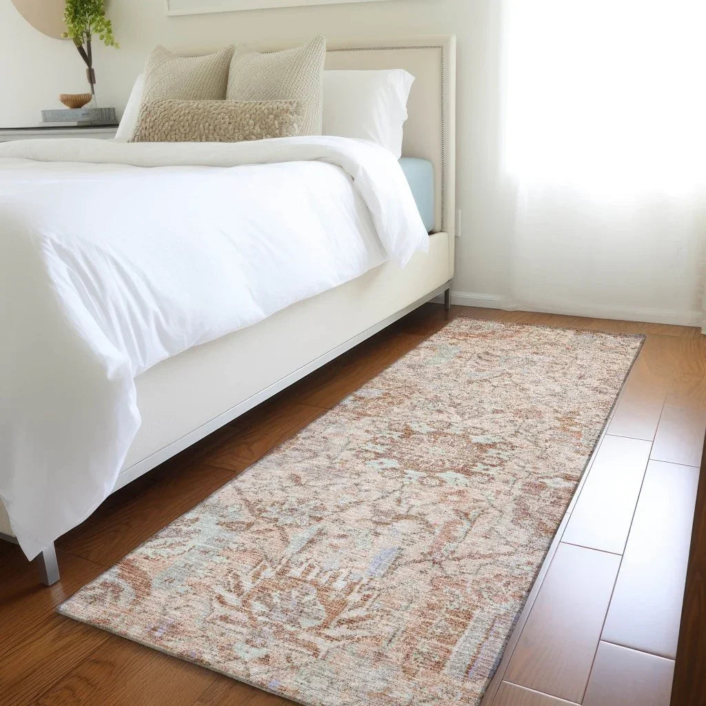 LOOMLAN Rugs Geneva Orange Washable Indoor-Outdoor Rug