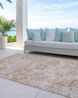 LOOMLAN Rugs Geneva Orange Washable Indoor-Outdoor Rug