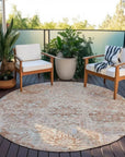 LOOMLAN Rugs Geneva Orange Washable Indoor-Outdoor Rug