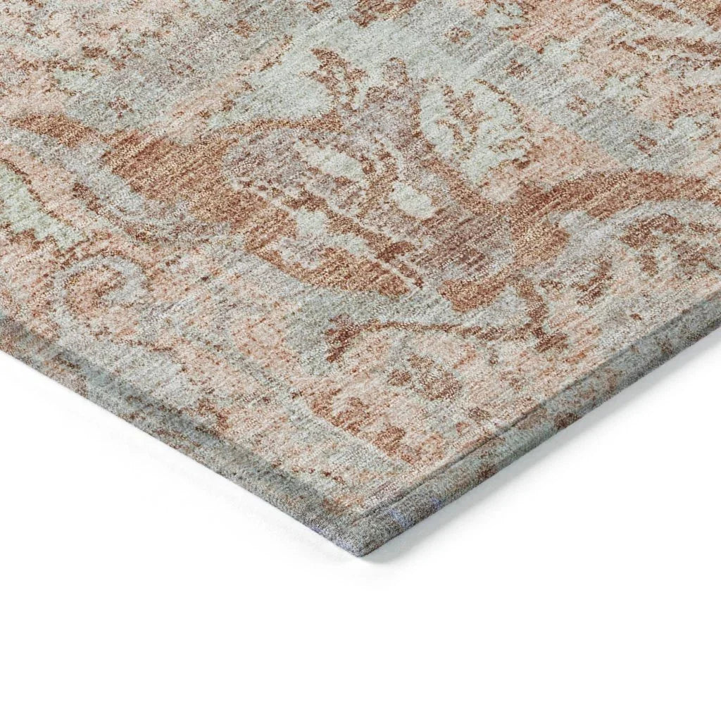 LOOMLAN Rugs Geneva Orange Washable Indoor-Outdoor Rug