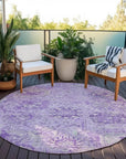LOOMLAN Rugs Geneva Purple Washable Indoor-Outdoor Rug