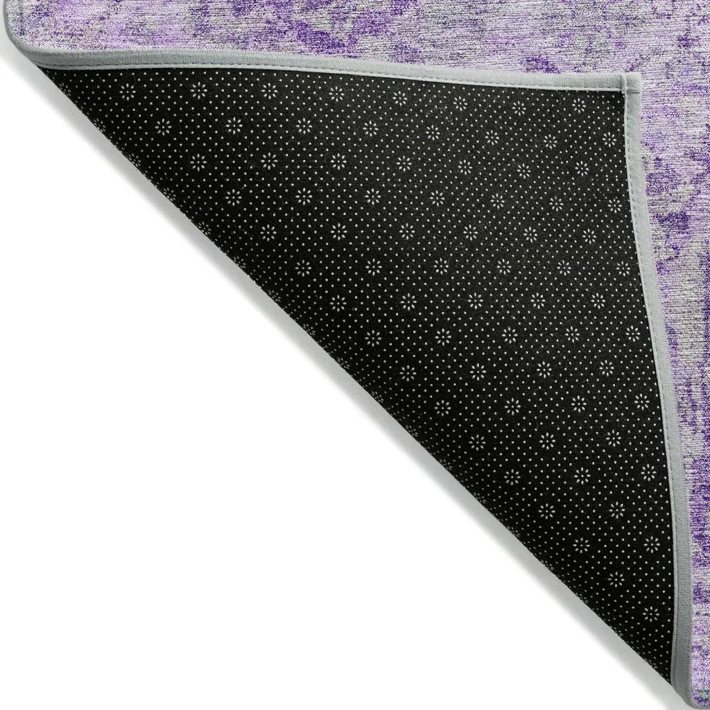LOOMLAN Rugs Geneva Purple Washable Indoor-Outdoor Rug