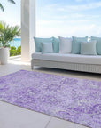 LOOMLAN Rugs Geneva Purple Washable Indoor-Outdoor Rug