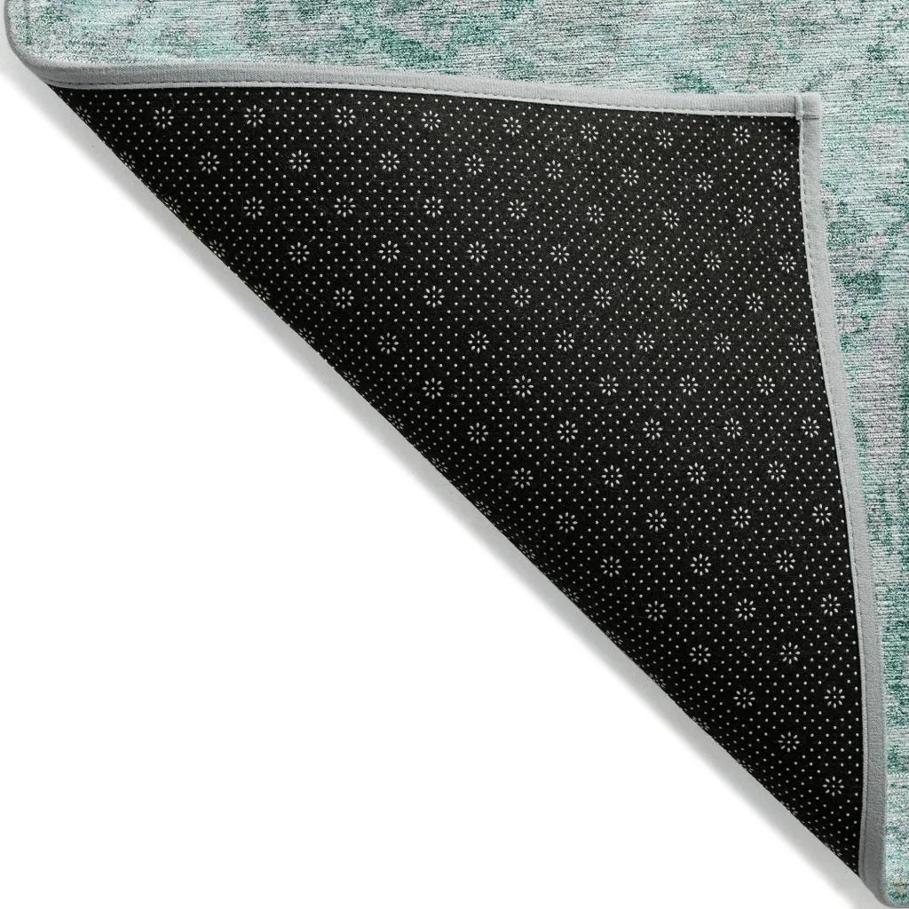 LOOMLAN Rugs Geneva Teal Washable Indoor-Outdoor Rug