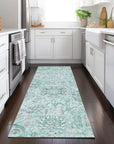 LOOMLAN Rugs Geneva Teal Washable Indoor-Outdoor Rug
