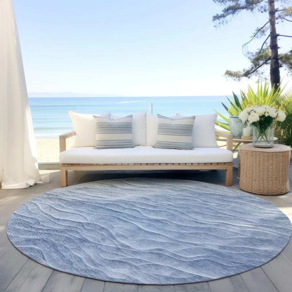 LOOMLAN Rugs Geodari Blue Washable Indoor-Outdoor Rug